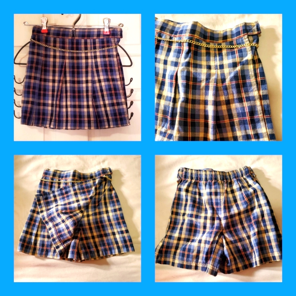 *Vntg* IN DESIGN plaid skort 6X